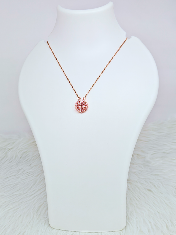 Enchanted Bloom Magnetic Pendant - Rose Gold